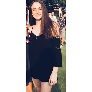 Black Cold Shoulder Romper